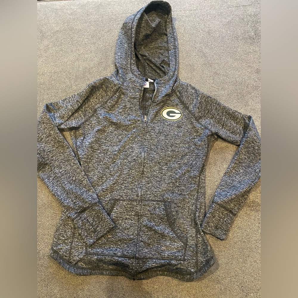 Like New - NFL Green Bay Packers Running Jacket full zip & hood, Women’s size M